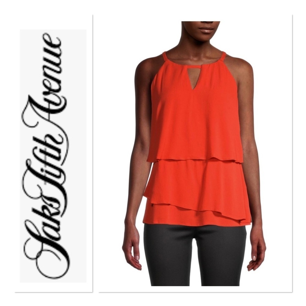New Saks 5th Ave Tiered Crinkle Top